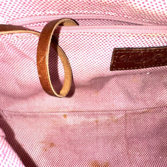 Dooney & Bourke Red Pebbled Leather Hobo Shoulder Bag w/Brown Strap — GUC - Picture 15 of 16